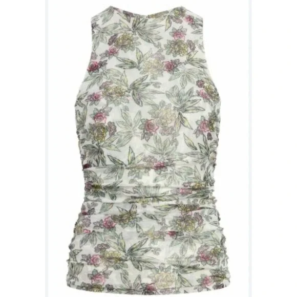 Cinq à Sept Tank Tops & Camisoles | Women Botanical Floral Dasha Top Ivory Multi - Picture 10 of 10